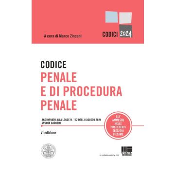 Codice penale e di procedura penale. Aggiornato alla legge n. 112 dell'8 agosto 2024 svuota carceri. (Collana Esame Forense Avvocato)