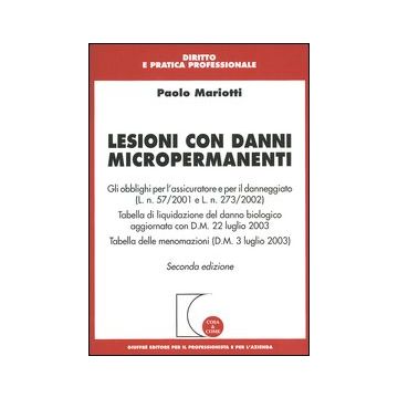 Lesioni con danni micropermanenti 2/ed.
