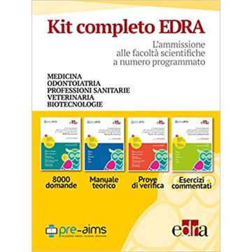 PACCHETTO PRE-AIMS - L’Ammissione alle Facoltà Scientifiche a numero programmato: 8000 Test + Manuale Teorico + Prove di Verifica + Esercizi commentati  [Bonetto - Edra Masson]