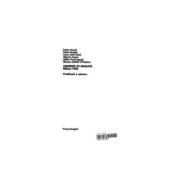 Contesti Di Qualita' Della Vita. Problemi E Misure - Aureli; Buratto; Carli Sardi; Franci; Ponti Sgargi; Schifini D'andrea - Franco Angeli - 9788846417640