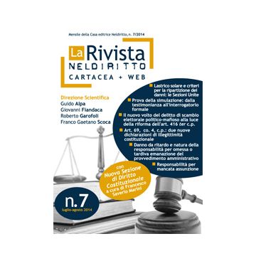 La Rivista Di Neldiritto - Numero 7/2014 - Neldiritto.it - 9788866574026