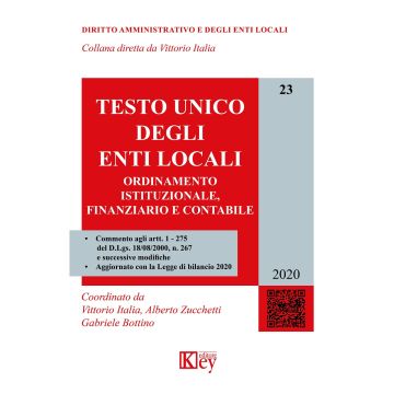 Testo unico degli enti locali. Ordinamento istituzionale, finanziario e contabile