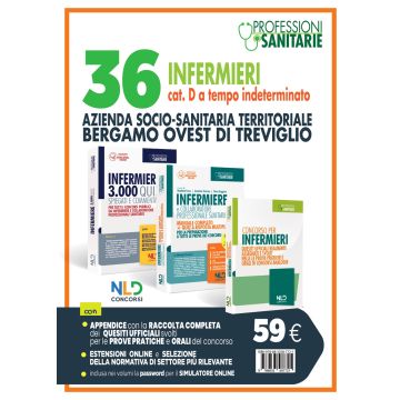 Kit concorso Asl Bergamo Ovest 36 infermieri cat. D a tempo indeterminato: manuale completo + quiz. Con espansione online