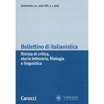Bollettino di Italianistica (2016). Vol. 1