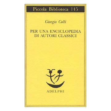 Per una enciclopedia di autori classici