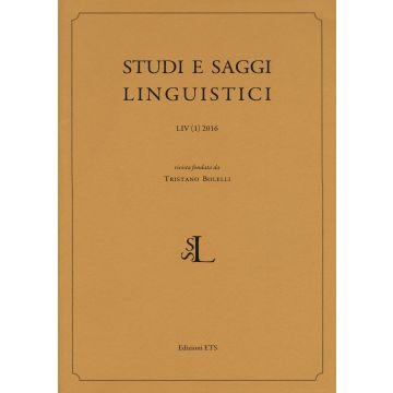 Studi e saggi linguistici (2016). Vol. 1