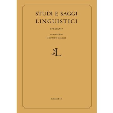 Studi e saggi linguistici (2019). Vol. 1