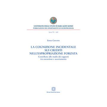 La cognizione incidentale sui crediti nell'espropriazione forzata. Contributo allo studio dei rapporti tra esecuzione e accertamento