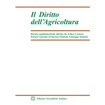 Il diritto dell'agricoltura (2019). Vol. 1