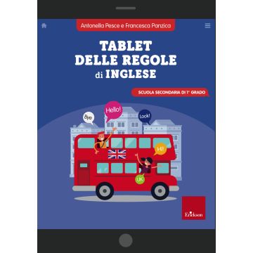 Tablet delle regole di inglese. Scuola secondaria di 1º grado