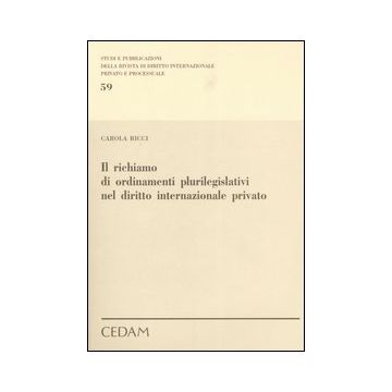 Il richiamo di ordinamenti plurilegislativi nel diritto internazionale privato