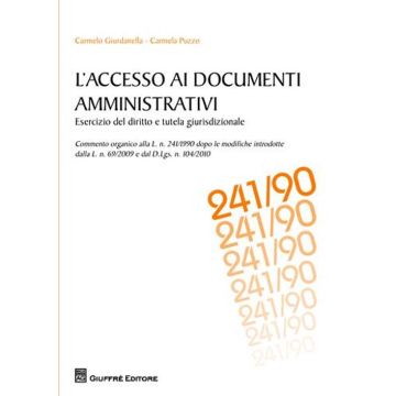 L'accesso ai documenti amministrativi. Esercizio del diritto e tutela giurisdizionale