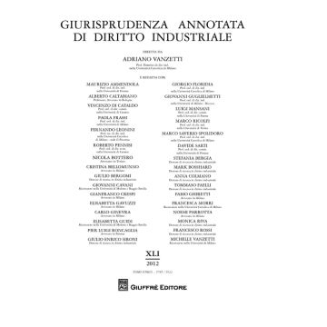 Giurisprudenza annotata di diritto industriale (2012)
