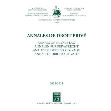 Annales de droit privé-Annali di diritto privato 2012-2013. Ediz. bilingue