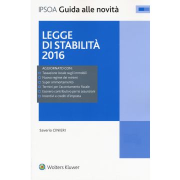 Legge di stabilità 2016. Con aggiornamento online