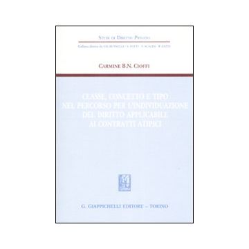 Classe, concetto e tipo nel percorso per l'individuazione del diritto applicabile ai contratti atipici