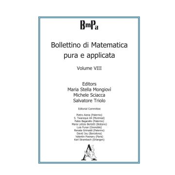 Bollettino di matematica pura e applicata. Vol. 8