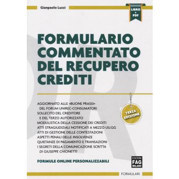 Formulario commentato del recupero crediti