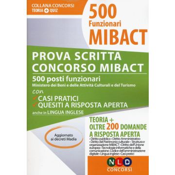 500 funzionari MIBACT. Prova scritta concorso MIBACT