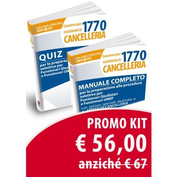 Concorso per 1770 funzionari di cancelleria