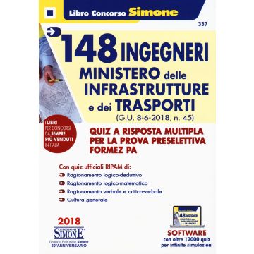 148 ingegneri ministero delle infrastrutture e dei trasporti. Quiz a risposta multipla per la prova preselettiva Formez PA. Con software di simulazione