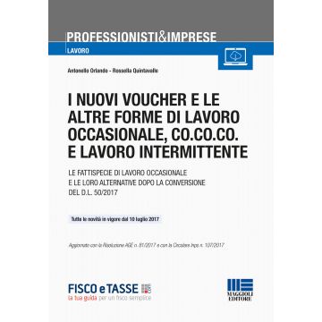 I nuovi voucher e le altre forme di lavoro occasionale, co.co.co. e lavoro intermittente
