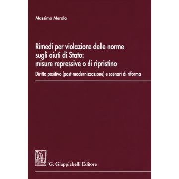 Rimedi per la violazione delle norme sugli aiuti di stato: misure repressive o di ripristino. Diritto positivo (post-modernizzazione) e scenari di riforma